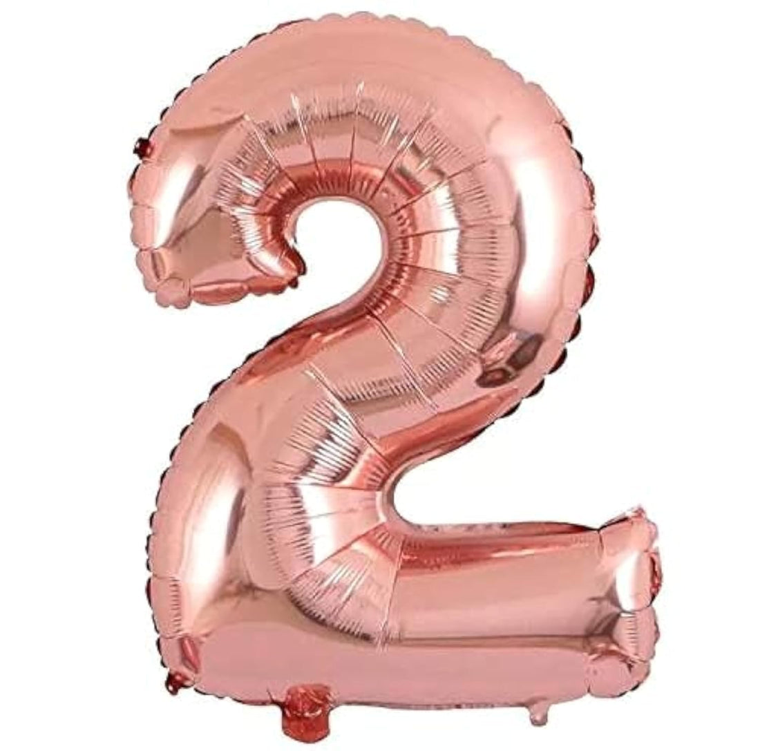 Generic Happyparty number 2 ballon 32 inch (80 cm) rose gold number foil ballons for party birthday wedding decoration