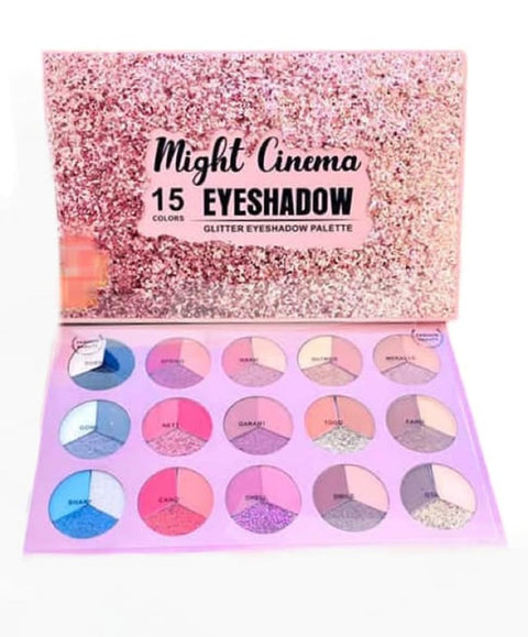 ight Cinema Eyeshadow Palette 15 Colors Each Color 3 Assorted Shades Shimmer/Matte/Bronze model 1995
