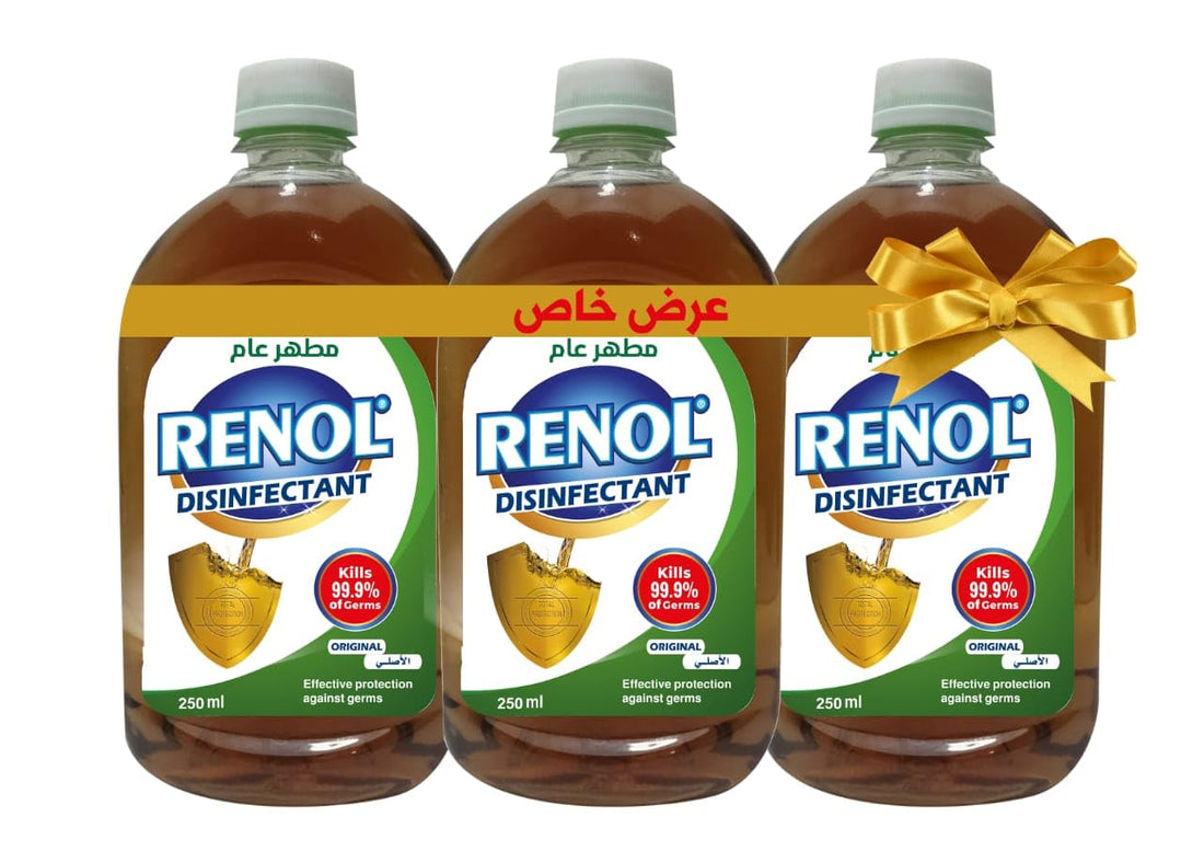 Renol liquid disinfectant, 250 ml, set of 3 pieces package may vary