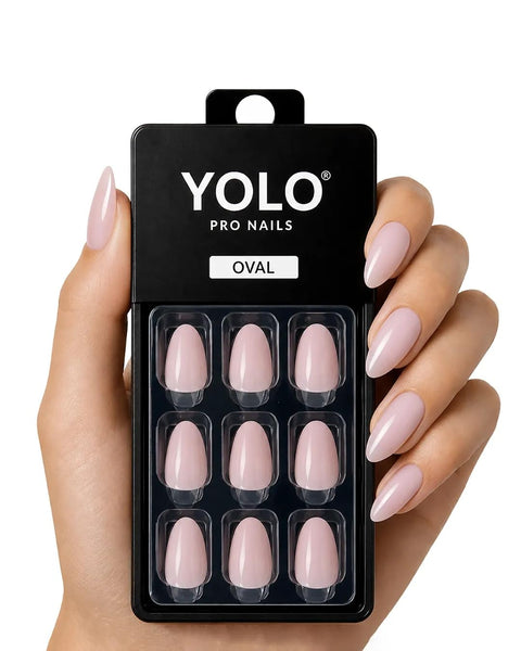 YOLO O-102-Silky Pro Nails Oval Shape Press-On Nail Kit, Silky