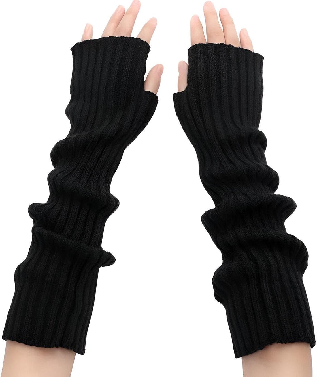 Fingerless Gloves - Women's Thermal Hand and Arm Warmers, Soft Polyester for Comfort, Designed for Style and Flexibility, Perfect for Winter Use