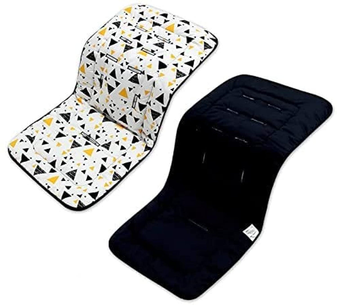 Universal Stroller Cushion Baby Cushion Mat Baby Pushchair Seat Liner Thickening Baby Chair Seat Cushion Liner Mat Pad Breathable Soft Pad Premium Cotton Foldable Travel Cot Mattress