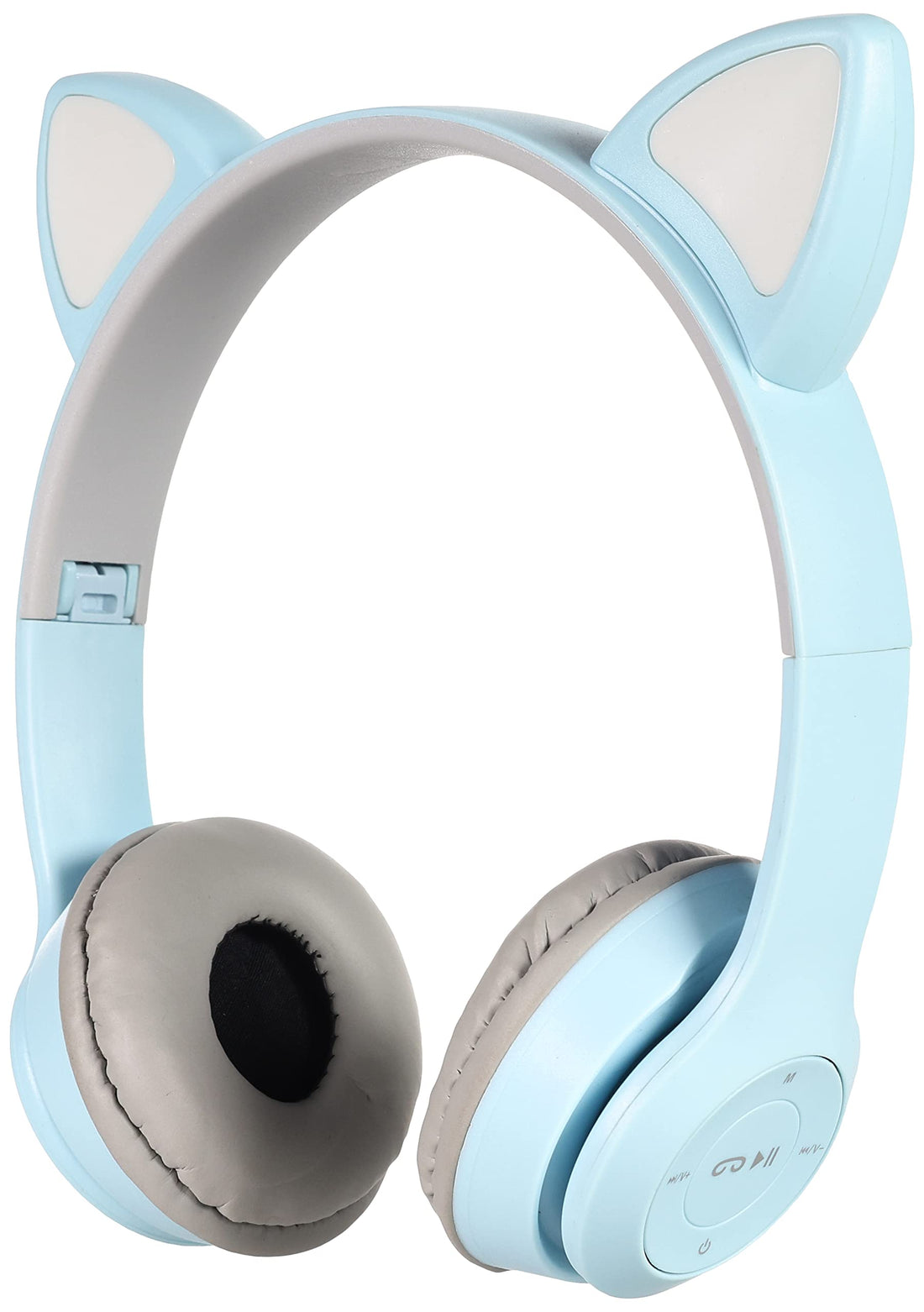 Wireless gaming headset p47 m cat cat ear led light headphones, bluetooth stereo headset, kids and adults (turquoise) Headset