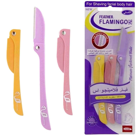 Generic Contemporary Facial Razor Set For Women, 3 Count, Multicolored Plastic, Women'S Department,