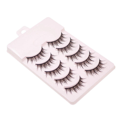 Natural False Eyelashes | Handmade Fluffy False Eyelashes,Decorative Eyelashes for Women, Handmade Art Eyelashes for Halloween Cosplay Party Stage Performance Generic, 5 Pair