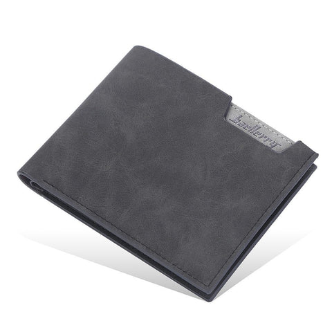 Wallet for Men Elegant Men's Wallets Pocket Suede Leather Wallet with 6 Card Pockets and Card Slot (black)