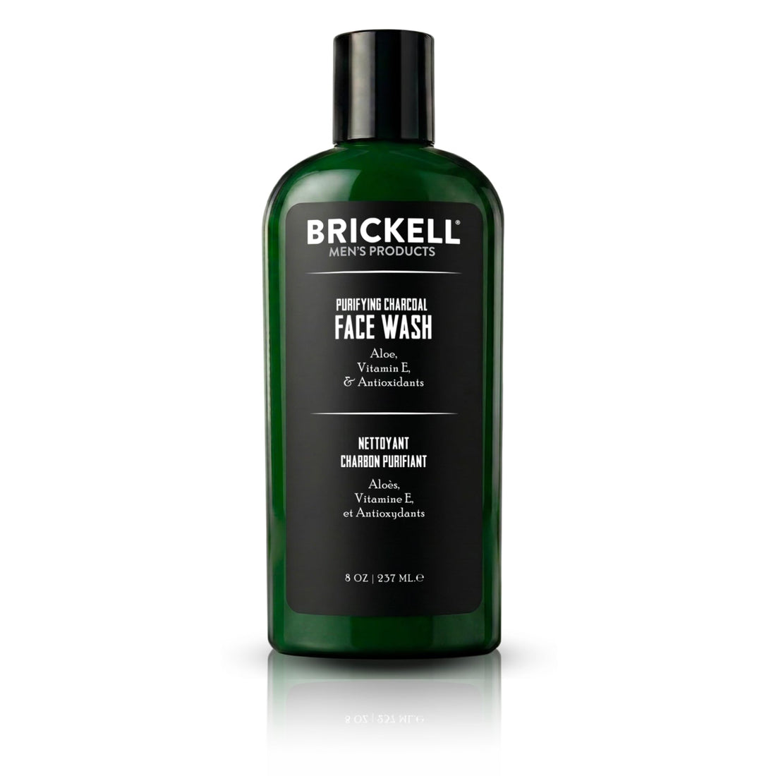 Brickell Men's Products Purifying Charcoal Face Wash for Men - 8oz, Scented