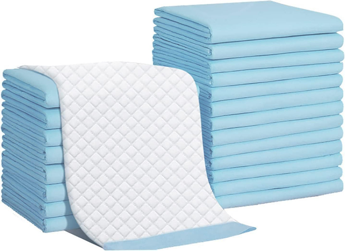 TESIN 50 Count Dog Pee Pads Extra Large 60 x 90 cm, X-Large Training Puppy Pee Pads Super Absorbent & Leak-Proof, XL Disposable Pet Piddle Pad and Potty Pads for Dogs, Puppies, Doggie - Blue