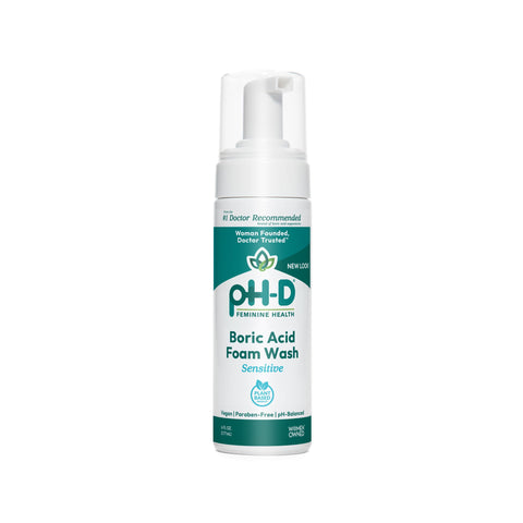 pH-D Feminine Health - Boric Acid Foam Wash - pH-Balanced, Paraben-Free, and Plant-based (Sensitive)