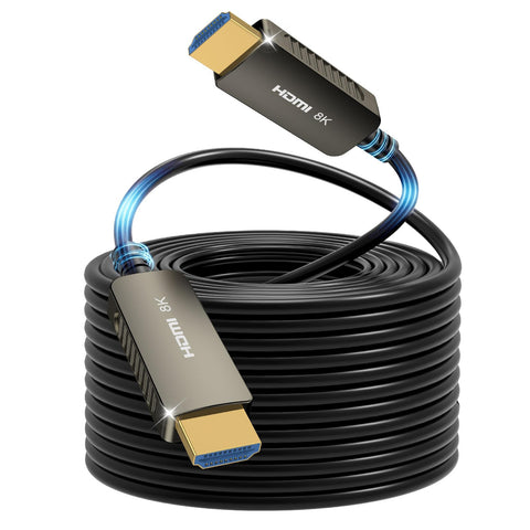 SOEYBAE 8K Optic HDMI Cable 20 m, HDMI 2.1 Fibre Optic Cable 48Gbps 8K @ 60Hz 4K @ 120Hz 3D Support HDCP2.2 for HDTV, Projector, Gaming Box, Home Cinema, TV Box