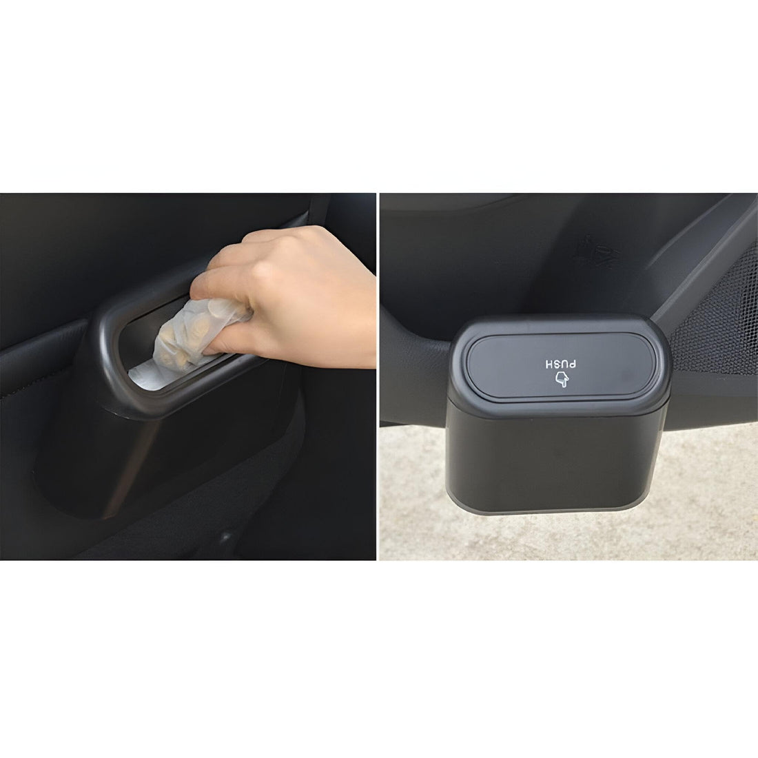 Compact Trash Can - Multipurpose Trash Can for Car, Office, Home with Push Open Lid, 1 Piece Design - Waterproof and Leak Proof Plastic for Maximum Durability and Longevity
