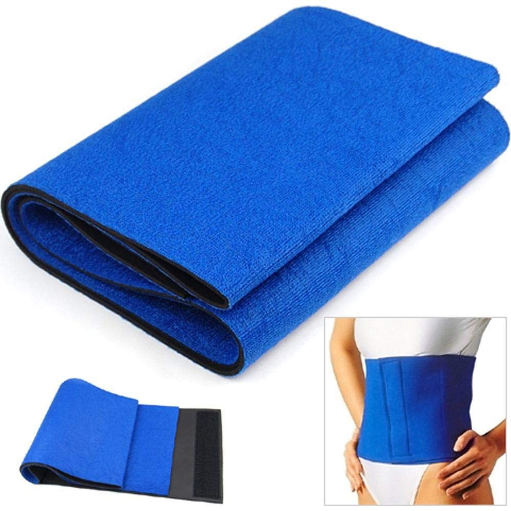 Exercise Belt Stomach Belly Burner Weight Loss Fat Shaper Waist Slimming Trimmer Width 25cm Length 120cm Blue, One Size