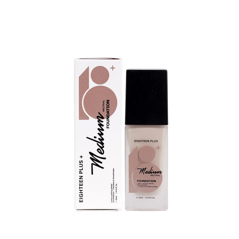 Long-Lasting Matte Liquid Foundation, Medium Neutral, with Hyaluronic Acid, Flawless & Breathable, 30ml