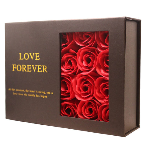 Eternal 12 Preserved Red Roses, Scented Soap Rose Flower Gift Box for Wife Mother Girlfriend Birthday Present on Valentine's Day Gifts, Wedding Anniversary