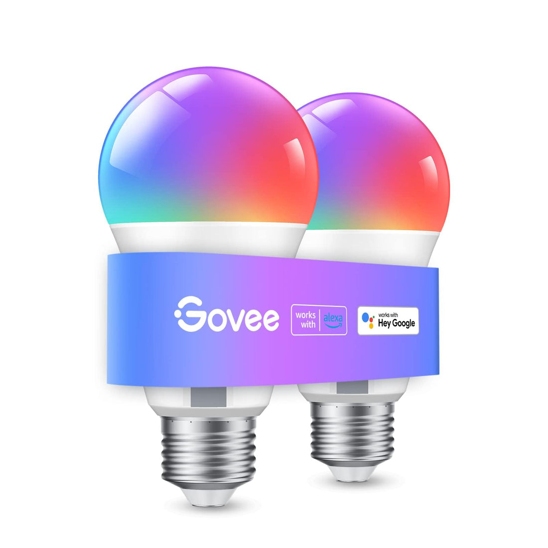Govee RGBWW Smart Bulbs, 54 Dynamic Scenes, Colour Changing WiFi Bulbs, 16 Million DIY Colors WiFi and Bluetooth Bulbs Work with Alexa, Google Assistant Home App, 2 Pack