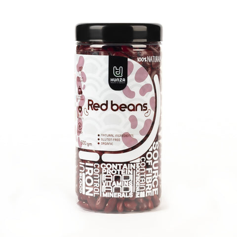 "Natural Red Beans 500g | High in Plant-Based Protein & Fiber | Healthy Choice for Vegan Diet, Salads & Soups | 100% Pure by Hunza"