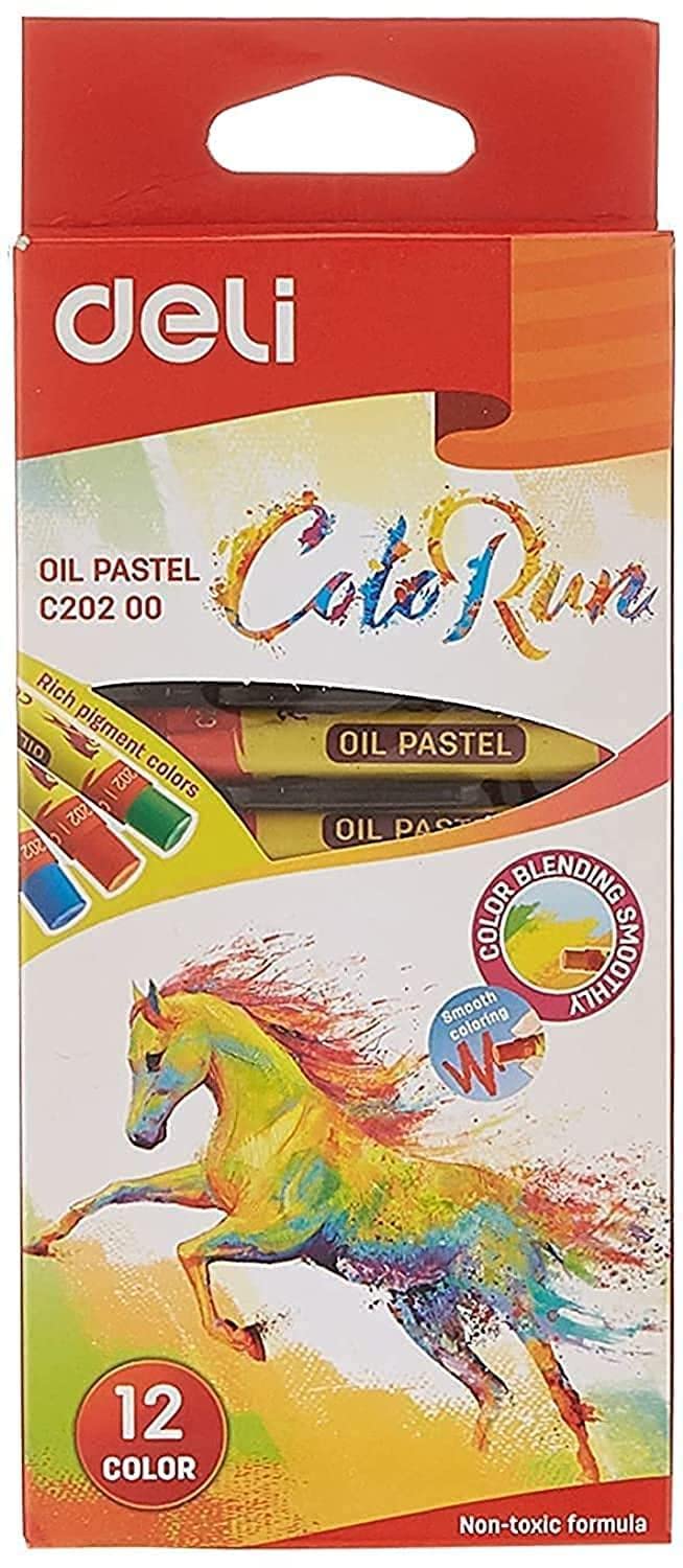 Deli, ec200 deli oil pastel, pack of 12