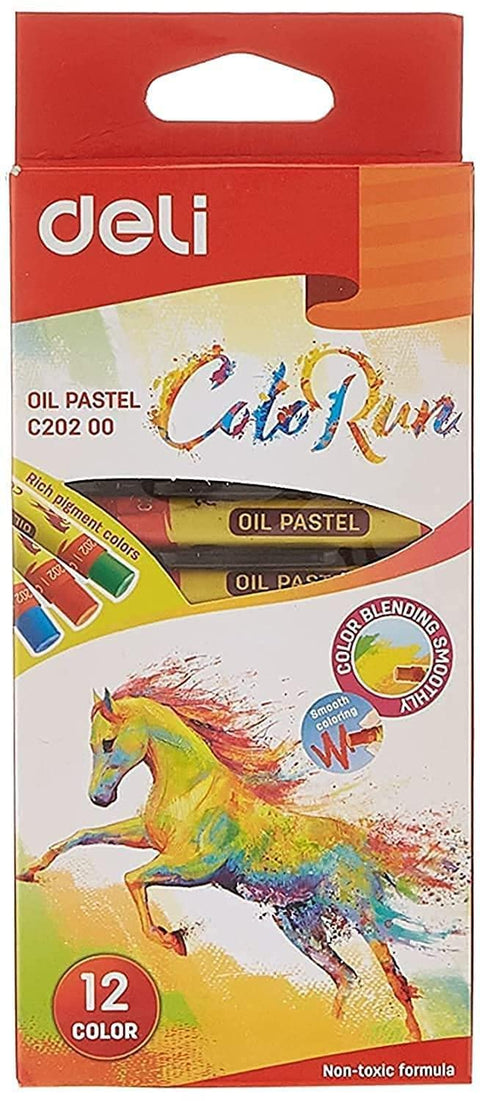 Deli, ec200 deli oil pastel, pack of 12