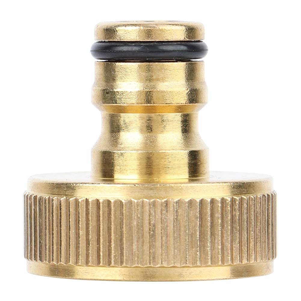 Caredy Hose Connector, Garden Hose 1 inch Inner Thread Quick Coupling Solid Brass Quick Coupling Water Pipe Adapter for Home Garden