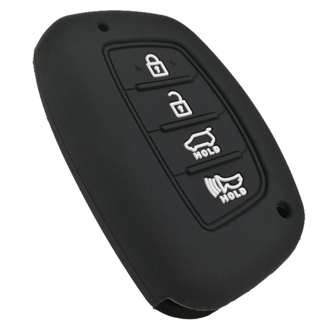 Silicone Key Fob Cover Keyless Entry Holder Remote Case for 2018 2017 2016 Hyundai Tucson Elantra Sonata Smart 4Buttons (NOT FIT Flip/Pop Out/Folding Key