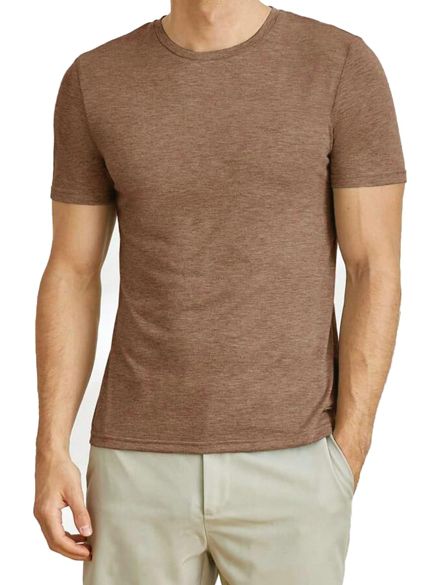 Casual Basic T-shirt for Men - Crew neck Half Sleeves Tee - Viscose - Ultra Soft – Lightweight T- shirts