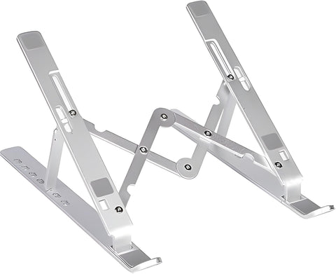 Next Store Foldable Laptop Stand for Desk, 7-Level Adjustable Aluminum Laptop Stand, Compatible with MacBook Pro/Air, Dell, HP, Lenovo, Fits 11-15.6 Inch Laptop, Tablet (Silver)