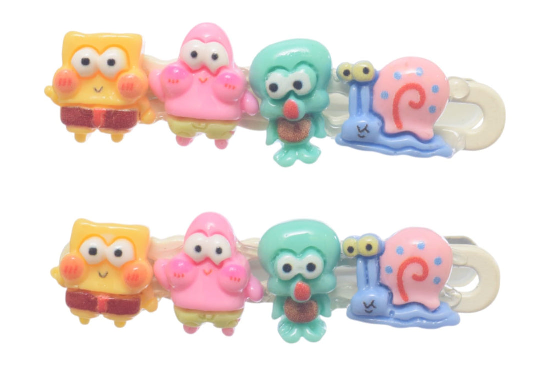 Hair Clips With Disney Design For Girls Set, 2 Pieces - Multicolor