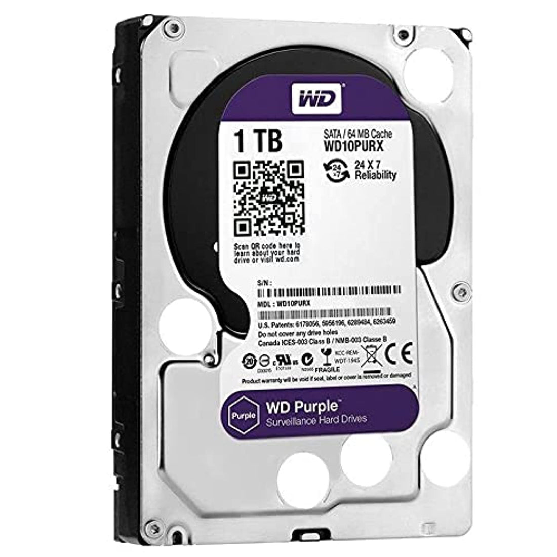 WD Internal Hard Disk (1 TB, Purple)