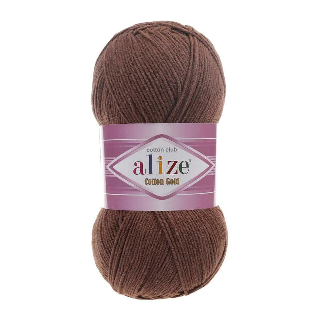 ALIZE Cotton Gold Hand Knitting Yarn (Brown, No.493)