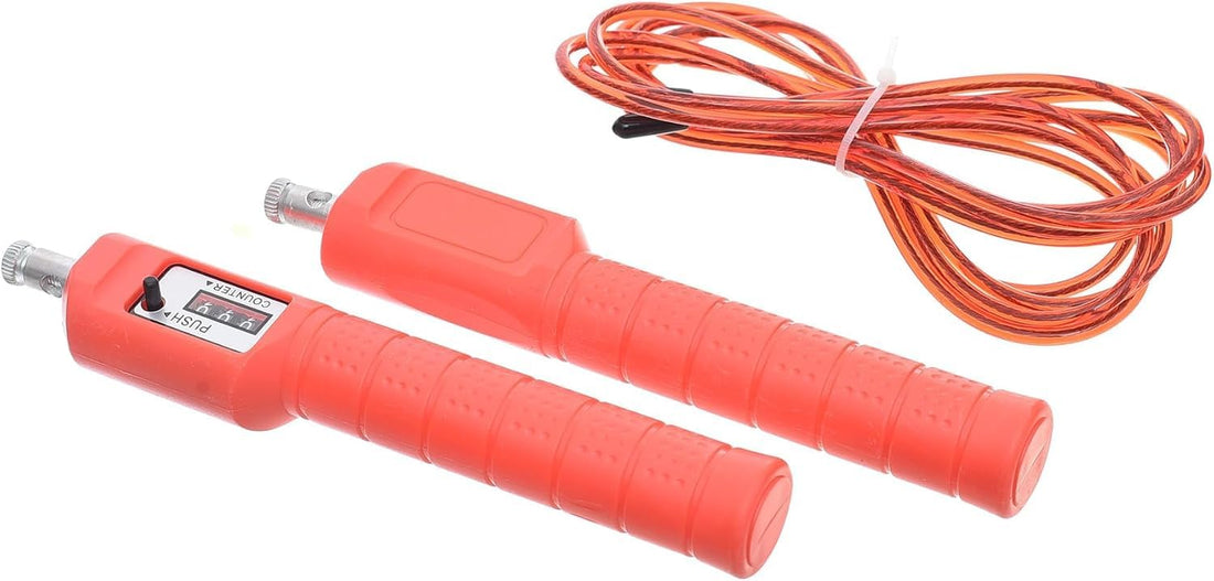 Jump Rope with Counter - Adjustable, Multicolour Plastic Exercise Skipping Rope