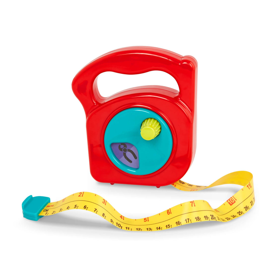 Battat BT4761Z Toy Measuring Tape – Working Reel & Easy-Hold Handle – Tool Discovery Carousel – Inches & Centimeters Units