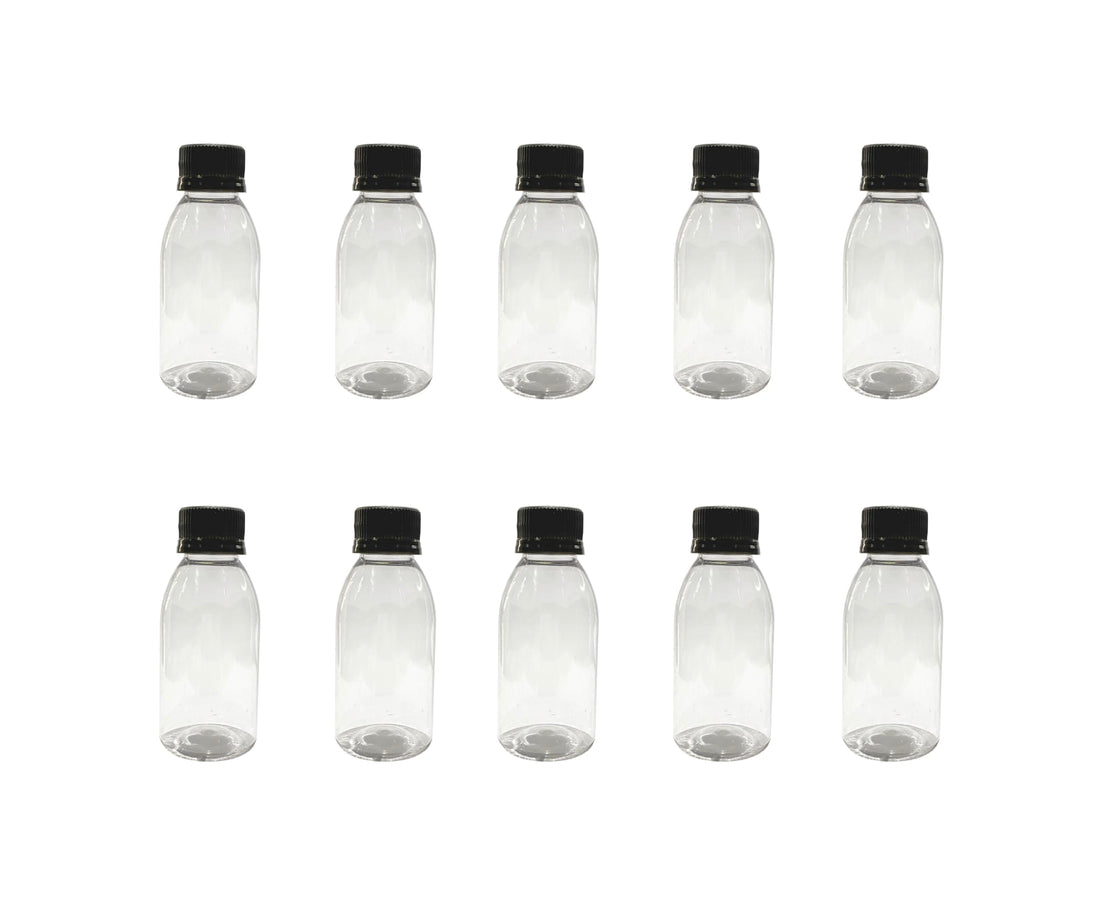 60ml Clear Plastic 10 Bottles – Ideal for Oils, Perfumes & Cosmetic Packaging