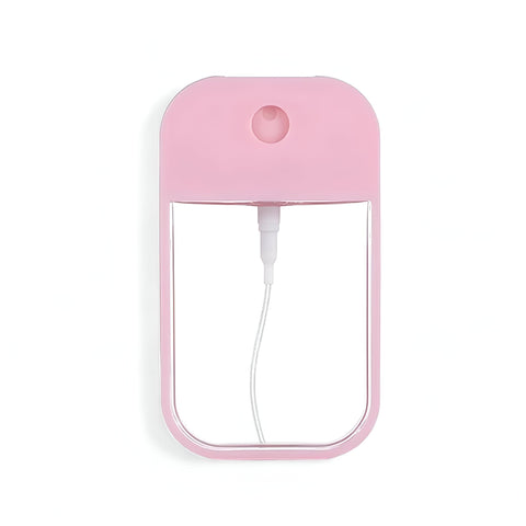 Portable Atomiser - Stylish 39ml Pink Refillable Spray Bottle with Card Pattern for Perfume, Facial Toner, Hand Sanitizer, and Daily Mist, Lightweight Travel Essential
