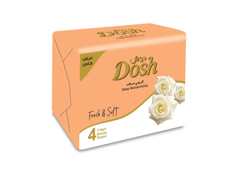 Dosh Classic Bar Soap, 110 gm - Pack of 4 - Color and Scent May vary