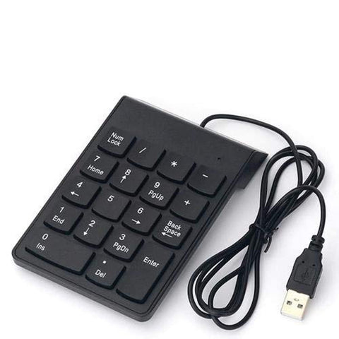 Mini Slim Wired USB Numeric Digital Keyboard Number Pad (18 Keys)