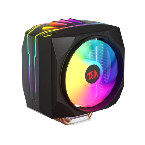 Redragon CC-2199 CPU Air Cooler, A-RGB CPU Cooling FDB Fan, 2 x 120mm PWM Quiet Fans, 4 Heat Pipes &