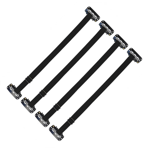 4 Pcs Facelift Bands with Clips Invisible Face Stretching Lifting Strap Adjustable Elastic Band Face Slimming Band (24cm Black Single Bands)