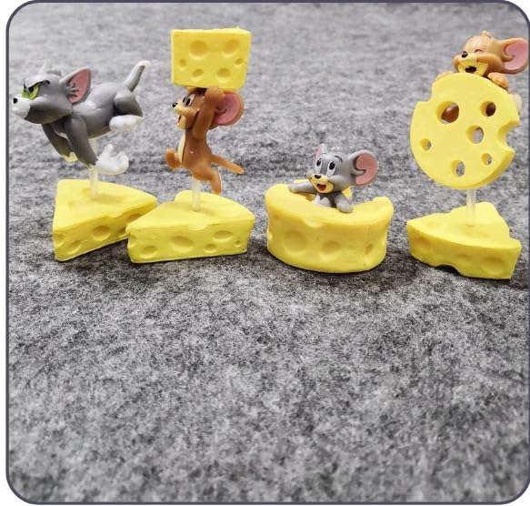 Home Care G-469 4-Piece Tom and Jerry Statue Set, Resin, Decor,Home Use