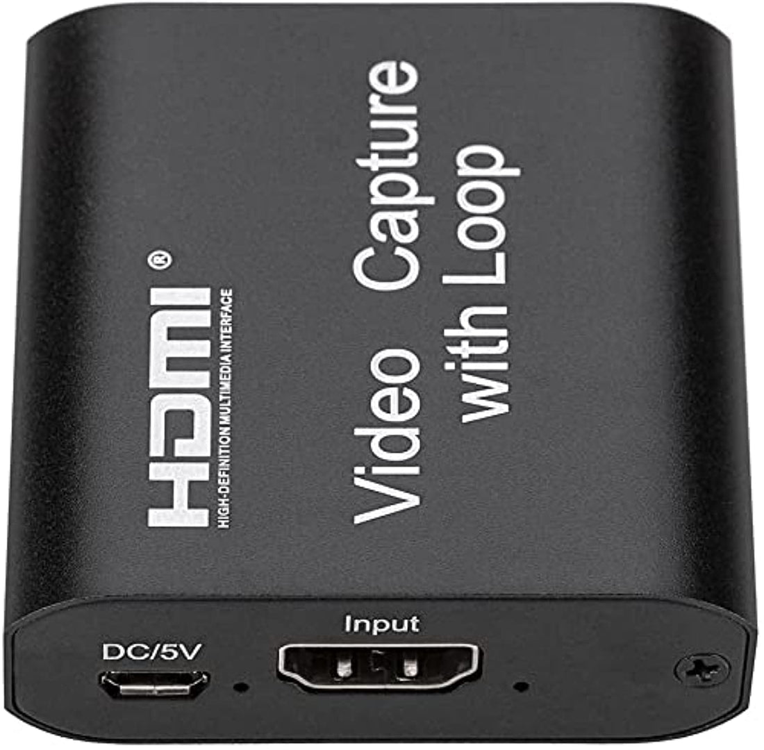 HDMI Video Capture Device With HDMI Loop Out Video Capture Card 1080p Out, HDMI Game Capture HDMI To USB For Game Record Live Streaming Broadcast