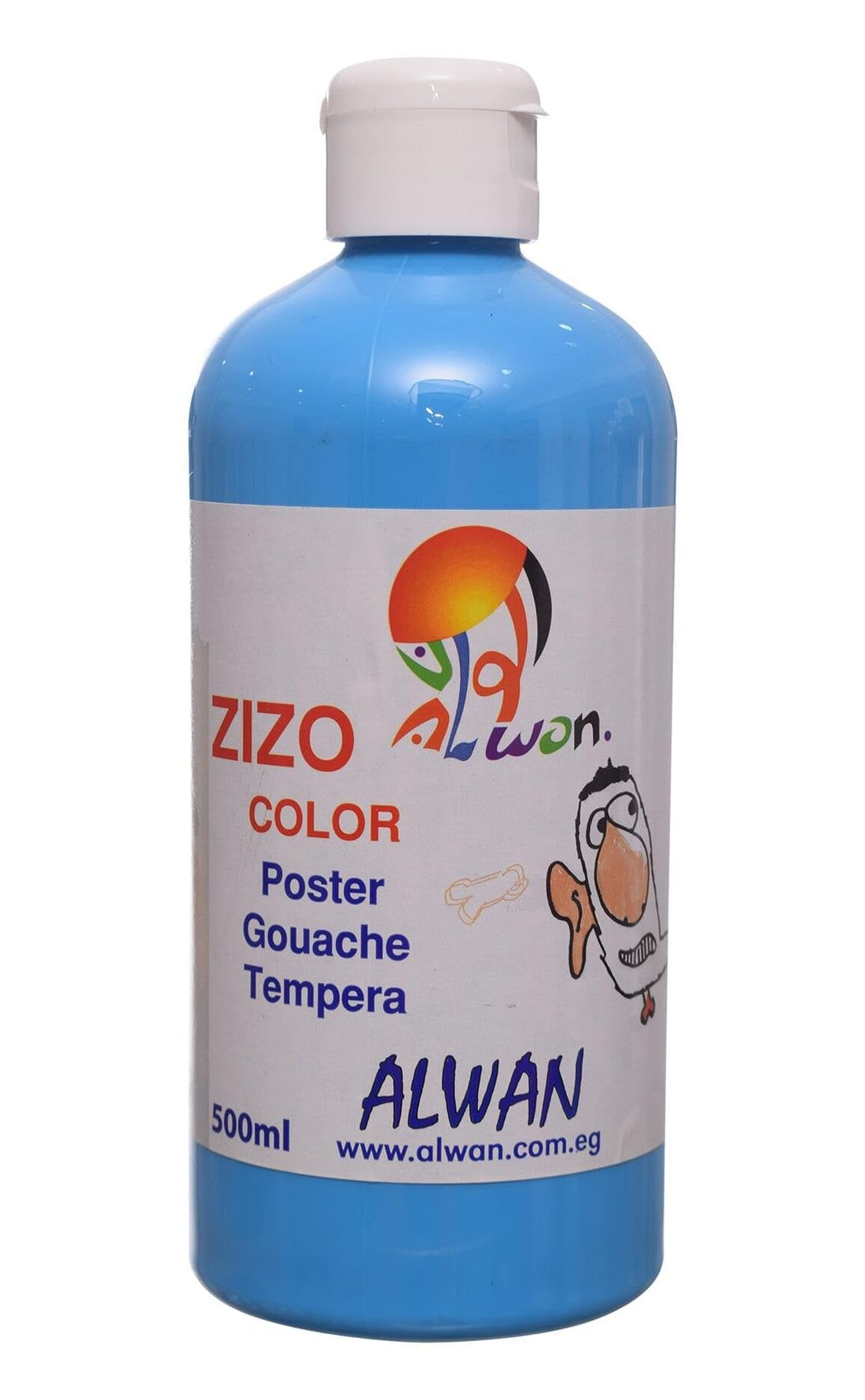Alwan Acrylic Color Bottle for Painting, 500Ml - 103 Cyan Bleu