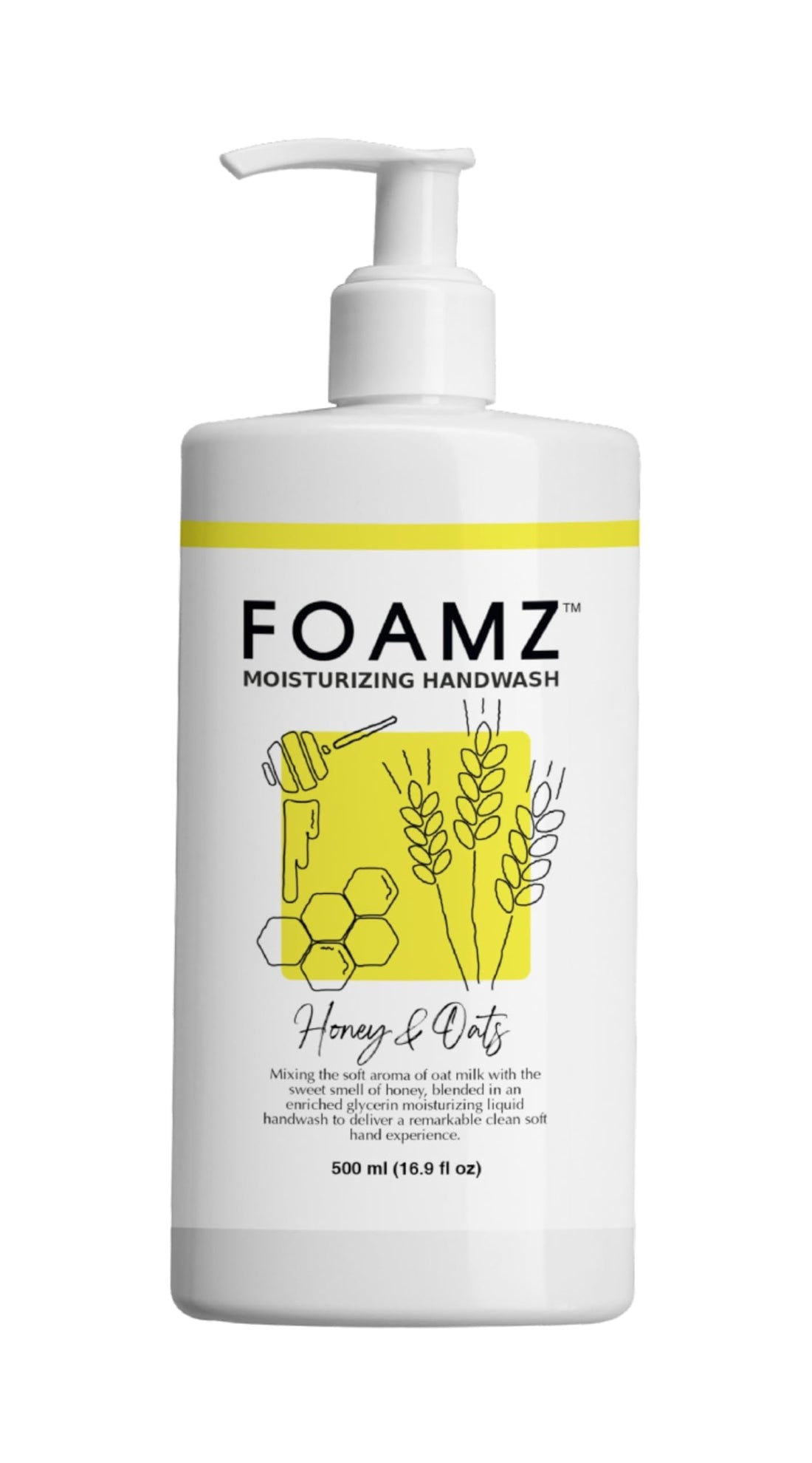 FOAMZ Liquid Hand Wash 500 ml (Honey and Oats)