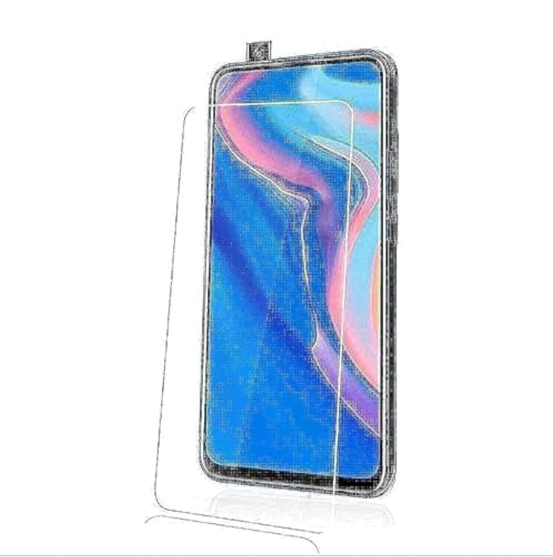 Tempered Glass for Huawei Y9 Prime 2019 Screen Protector - clear
