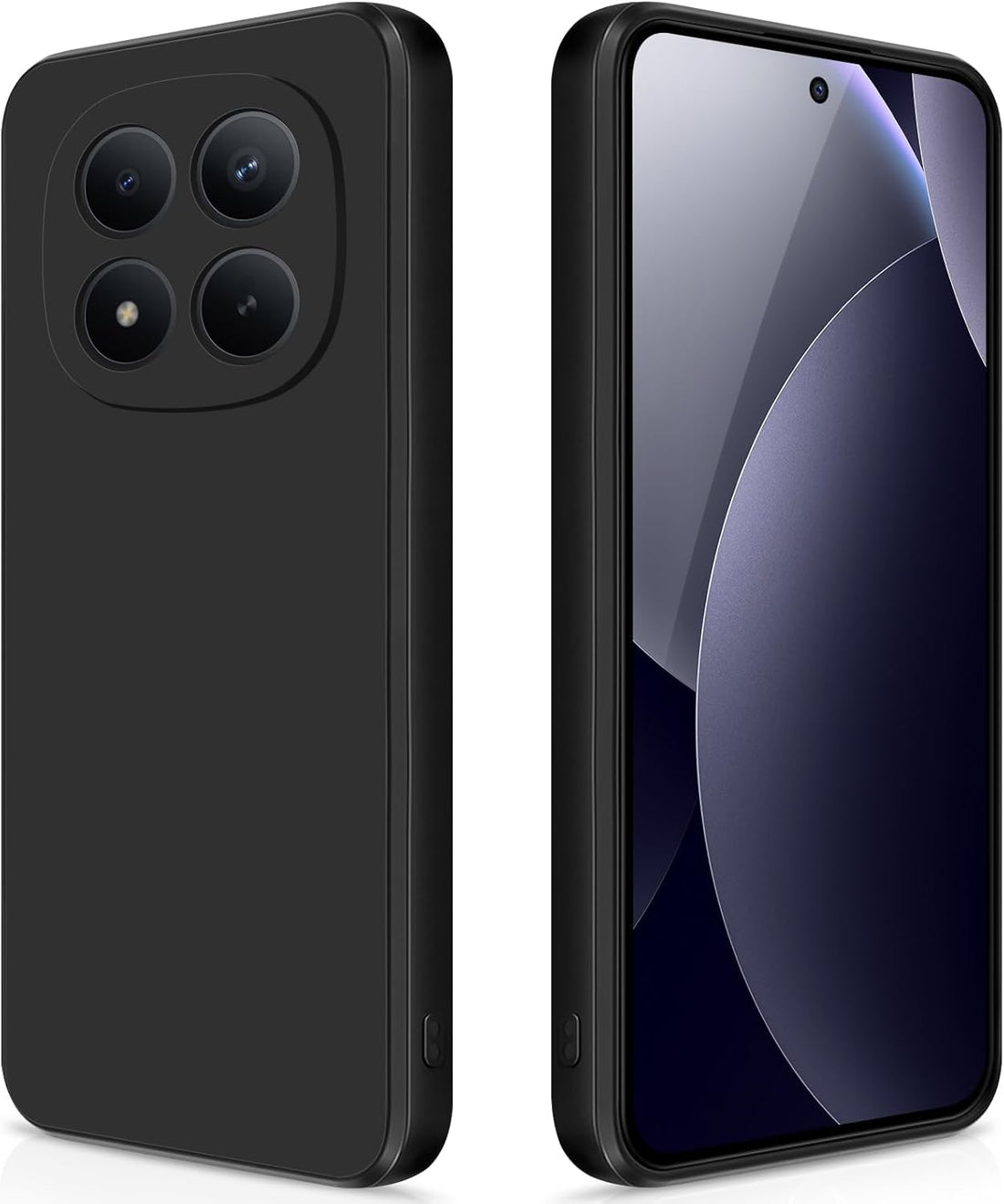 Xiaomi Cover for Redmi Note 15 Pro Plus 5G Silicone Case, Shockproof Slim TPU with Fibre Inner Layer and Camera Protection, Black