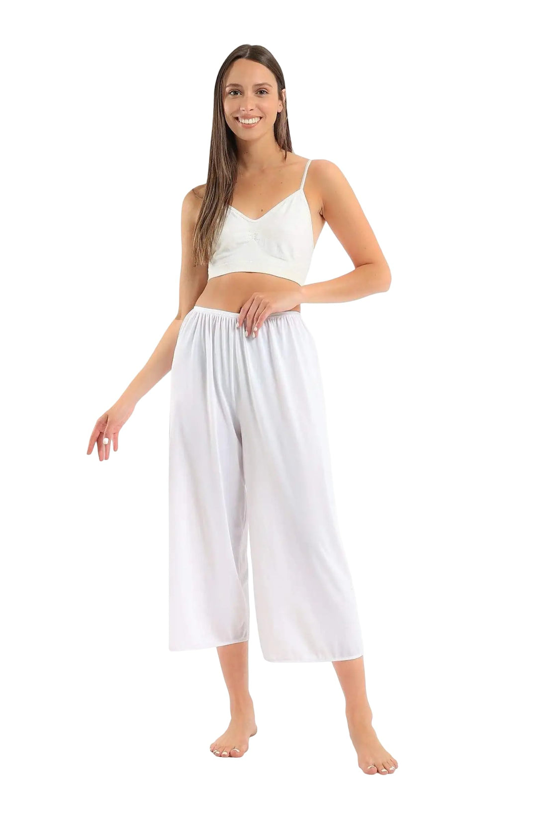 Carina Wide Leg Elastic Waist Pants Liner Slip for Women