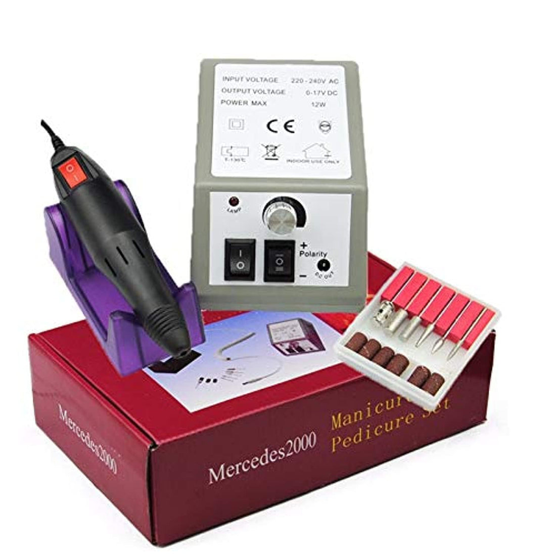 Professional Manicure Machine Electric Sanding File Bit Drill Nail Art Tools Set - (20000RPM)