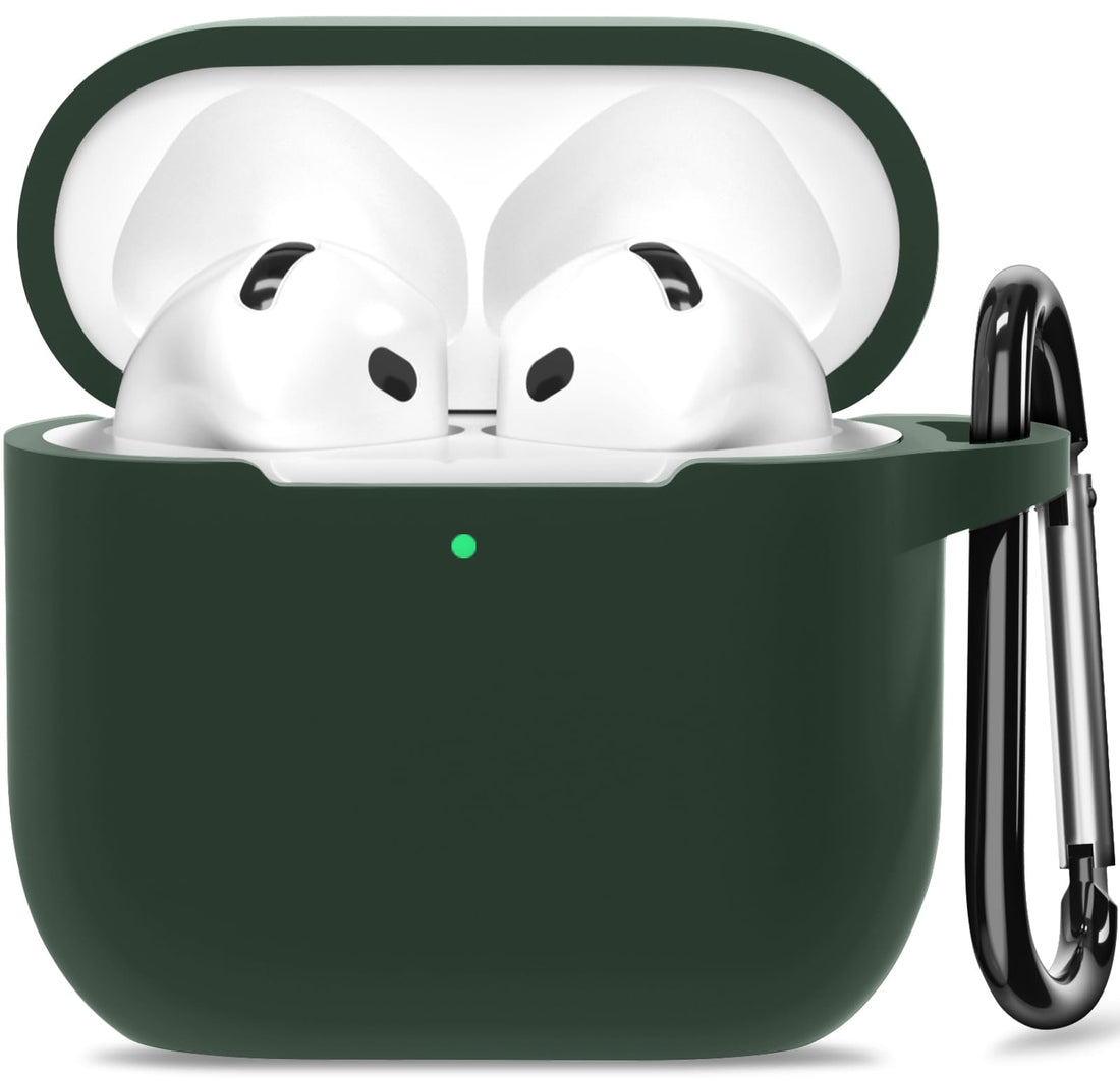 Silicone Case Cover Compatible with Apple AirPods 4th Generation - Midnight Green