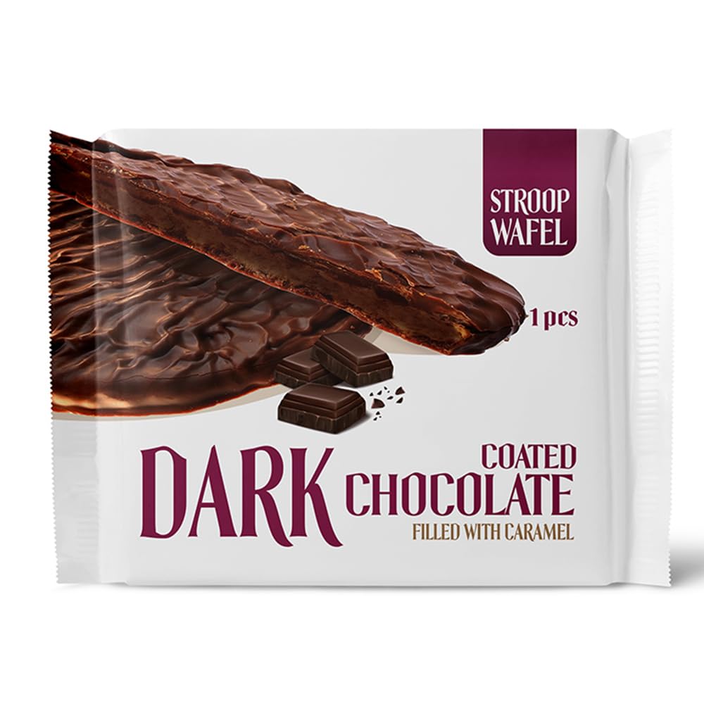 Class A Stroop Wafel, Caramel Dark Chocolate Coated, 41g
