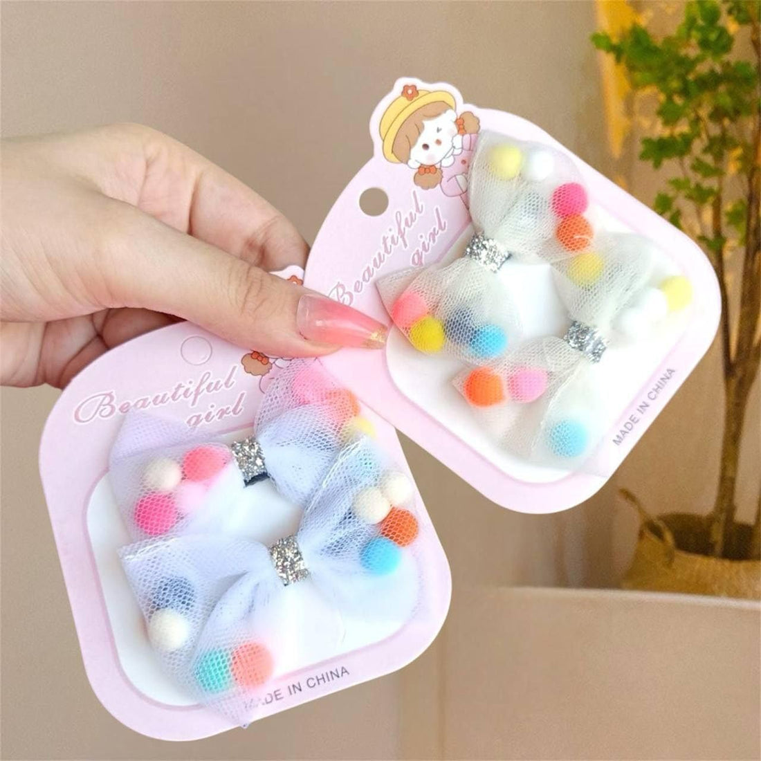 6-Piece Girls Hair Clip Set Sweet Candy Designs Colorful Hair Accessories Lightweight Stylish Clips for School and Everyday Fun