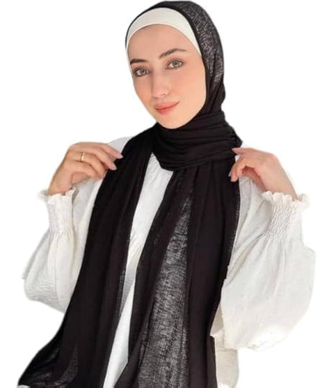 Luxury Islamic Hijab Kuwaiti Style For Women Cotton Lycra Kuwaiti Shawl Scarf Head Scarf Women Hijab Wrap Turf (180x75cm)