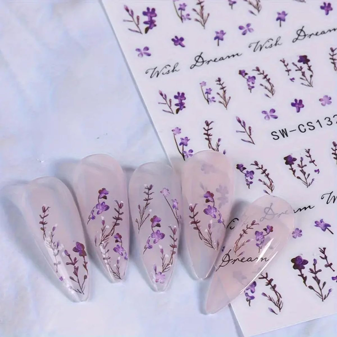 Modern 5D Nail Sticker - 3D Nail Art Design - Attractive Look in Minutes - High Quality Sticker Compatible with Nail Polish & Gel (a)
